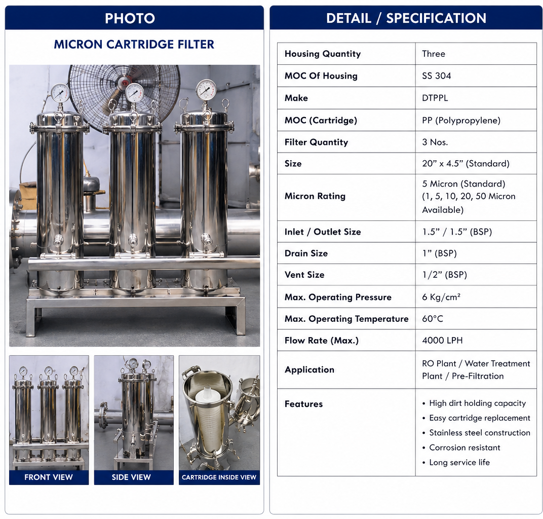 Micron Cartridge Filter