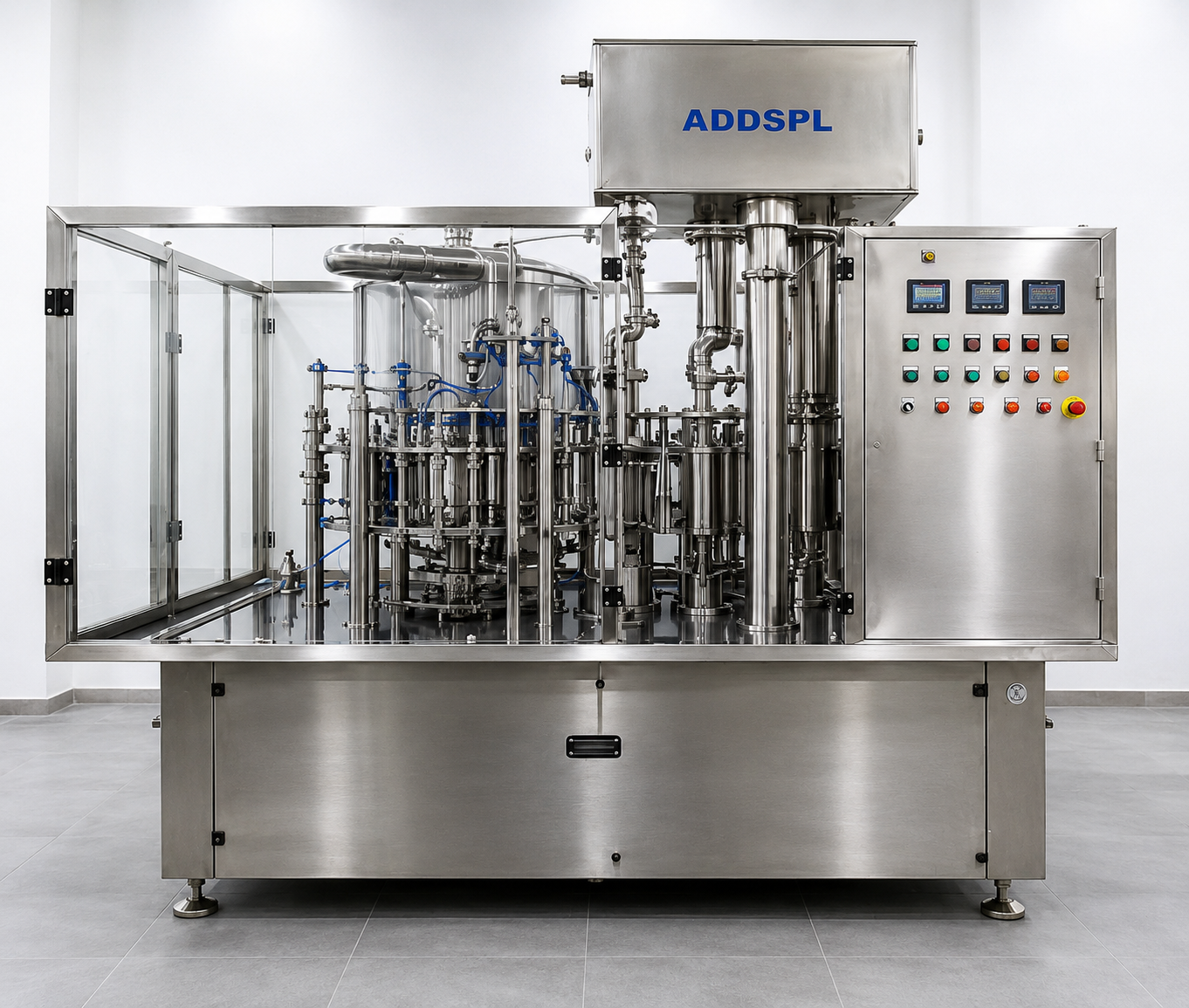 Short Neck Fully Auto Bottle Washing, Filling and Capping Machine-30BPM