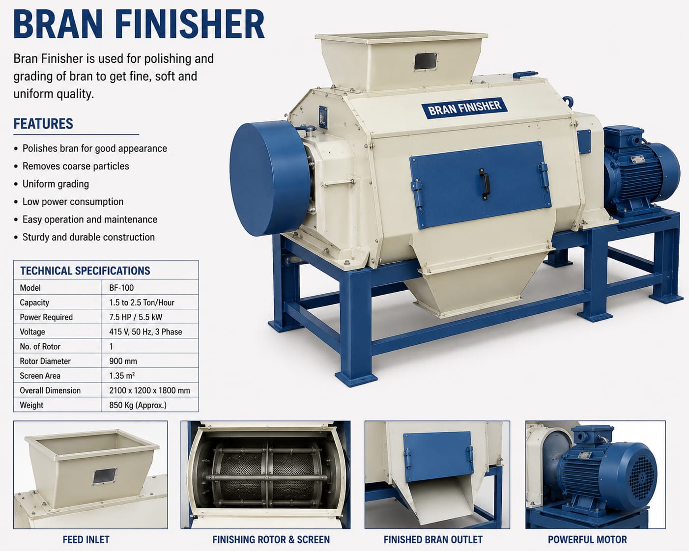 Bran Finisher-500–1000 kg/hr